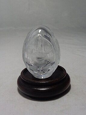 Fabergé Crystal Clear Etched Paperweight 3 Panels of Roses Signed & Numbered